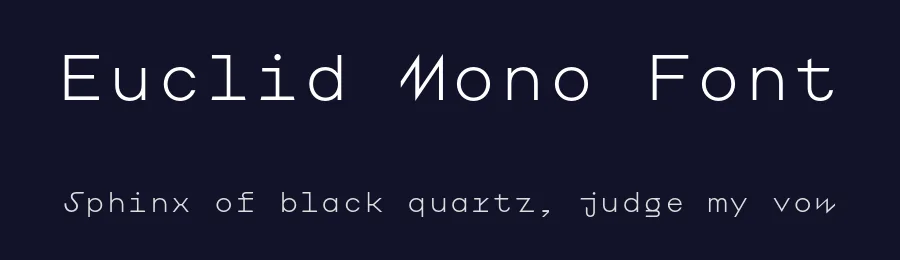 Euclid Mono Font by Swiss Typefaces — Sans Serif Font — thumbnail 2