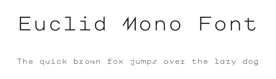Euclid Mono Font by Swiss Typefaces — Sans Serif Font