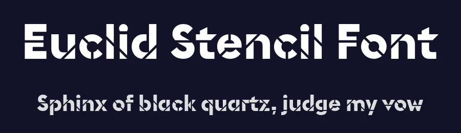 Euclid Stencil Font by Emmanuel Rey — Display Font — thumbnail 2