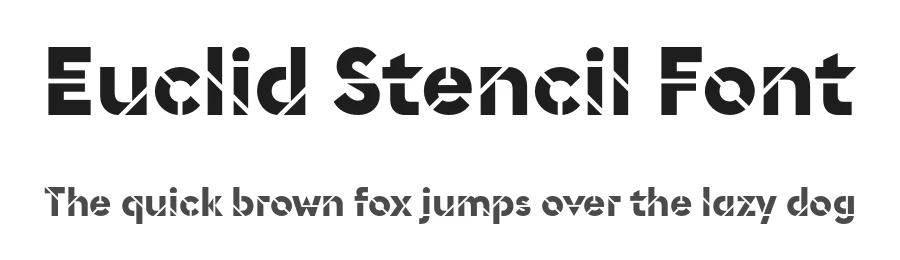 Euclid Stencil Font by Emmanuel Rey — Display Font