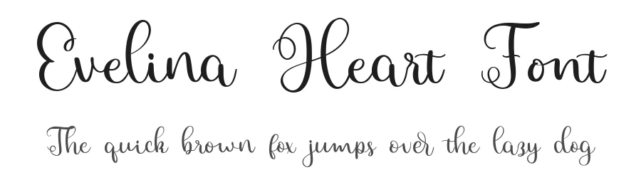 Evelina Heart Font by bearydsgn — Script Handwritten Font
