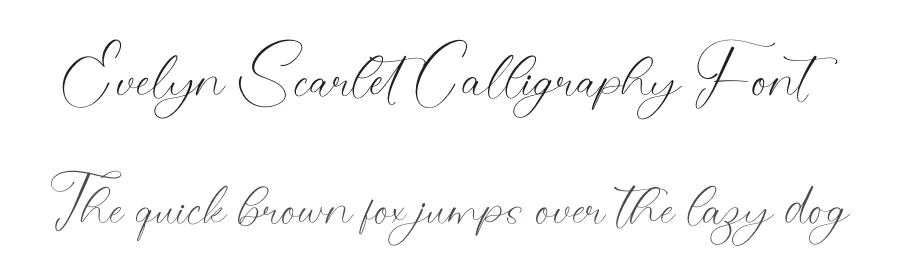 Evelyn Scarlet Calligraphy Font by stylishtype.co — Script Handwritten Font