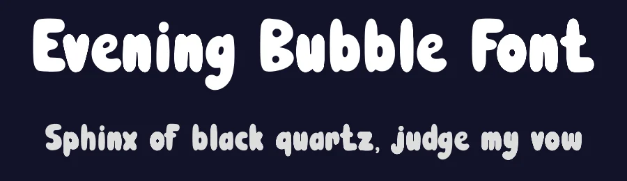 Evening Bubble Font by Siapgraph — Display Font — thumbnail 2