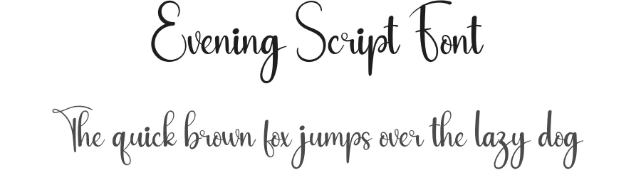 Evening Script Font by andikastudio — Script Handwritten Font