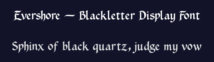 Evershore — Blackletter Display Font by Creacy Studio — Blackletter Font — thumbnail 2
