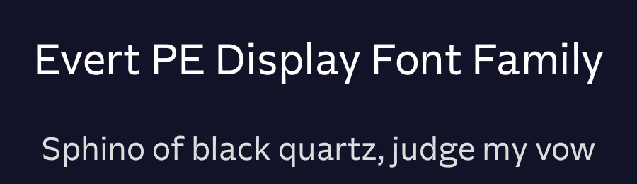 Evert PE Display Font Family by Foundry5 — Sans Serif Font — thumbnail 2