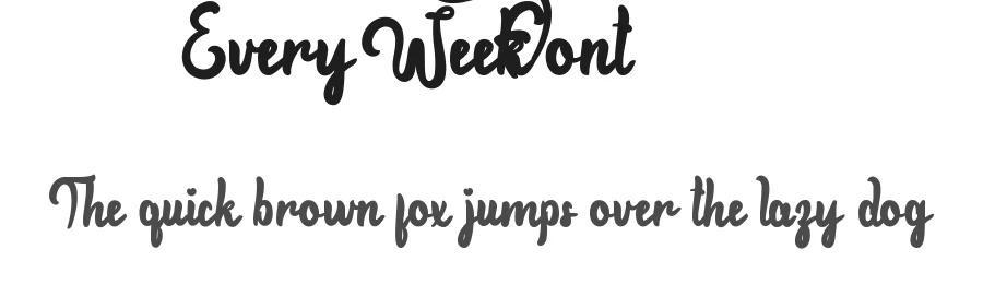 Every Week Font by nihstudio — Script Handwritten Font
