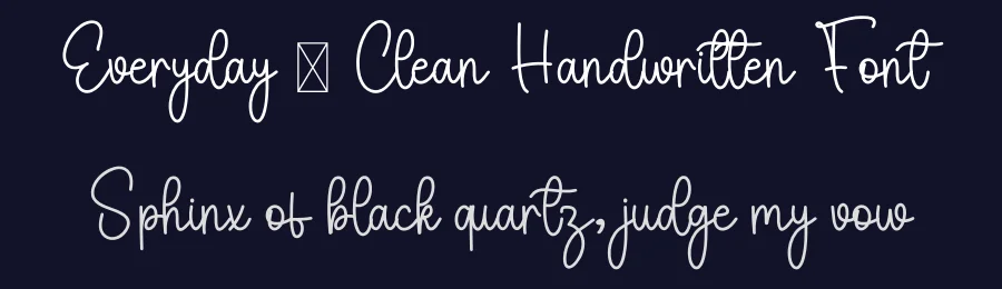 Everyday – Clean Handwritten Font by freshtypeink — Script Handwritten Font — thumbnail 2