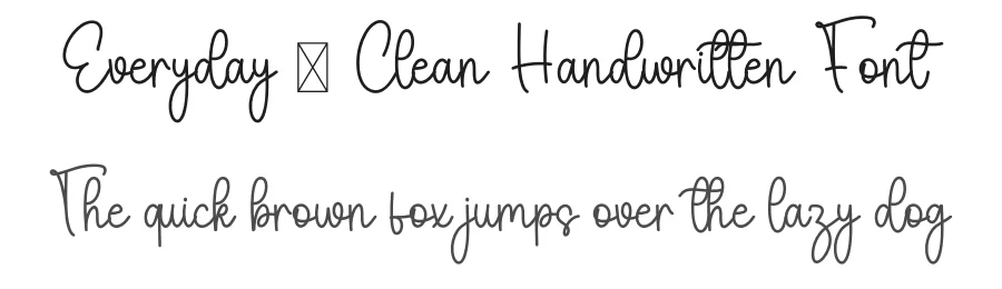 Everyday – Clean Handwritten Font by freshtypeink — Script Handwritten Font