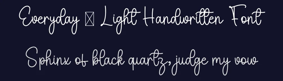 Everyday – Light Handwritten Font by freshtypeink — Script Handwritten Font — thumbnail 2