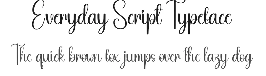Everyday Script Typeface by andikastudio — Script Handwritten Font