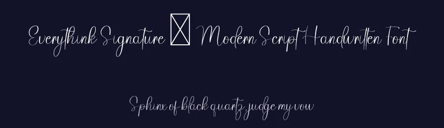 Everythink Signature – Modern Script Handwritten Font by freshtypeink — Script Handwritten Font — thumbnail 2