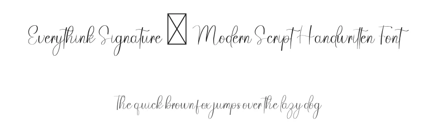 Everythink Signature – Modern Script Handwritten Font by freshtypeink — Script Handwritten Font