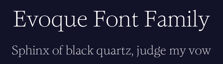 Evoque Font Family by Paulo Goode — Serif Font — thumbnail 2