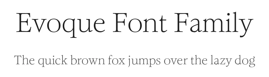 Evoque Font Family by Paulo Goode — Serif Font