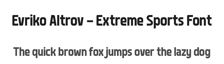 Evriko Altrov – Extreme Sports Font by productype — Sans Serif Font