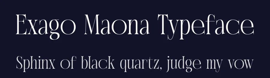 Exago Maona Typeface by timelesstype.co — Display Font — thumbnail 2