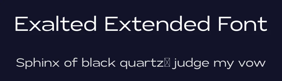 Exalted Extended Font by Zafara — Display Font — thumbnail 2