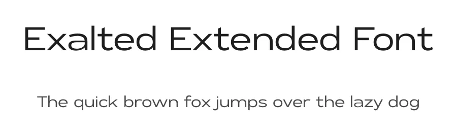 Exalted Extended Font by Zafara — Display Font