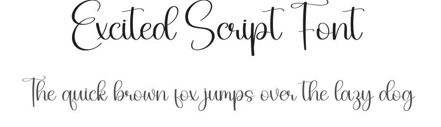Excited Script Font by creativeletter — Script Handwritten Font