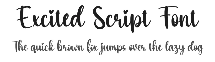 Excited Script Font by creativeletter — Script Handwritten Font