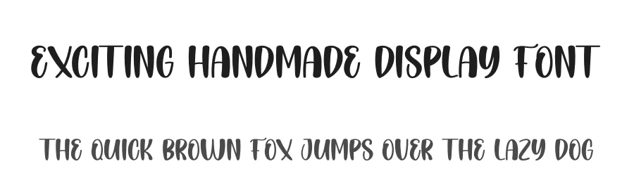 Exciting Handmade Display Font by creativeletter — Display Font