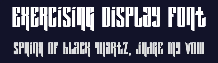 Exercising Display Font by Funtype — Display Font — thumbnail 2