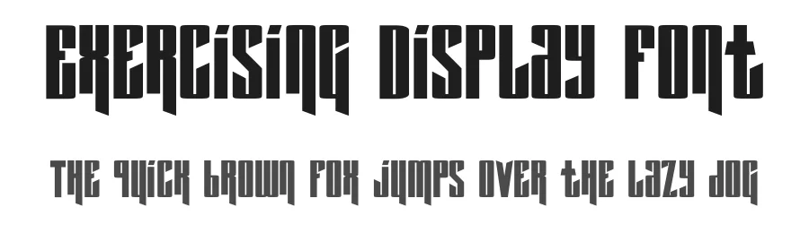 Exercising Display Font by Funtype — Display Font