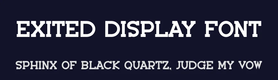 Exited Display Font by freshtypeink — Display Font — thumbnail 2