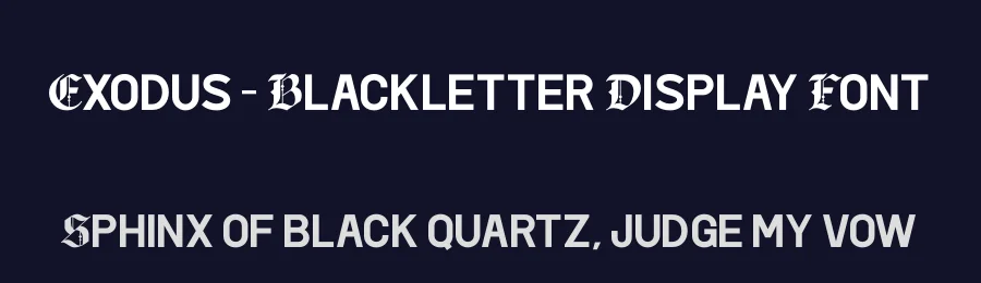 Exodus – Blackletter Display Font by timelesstype.co — Blackletter Font — thumbnail 2