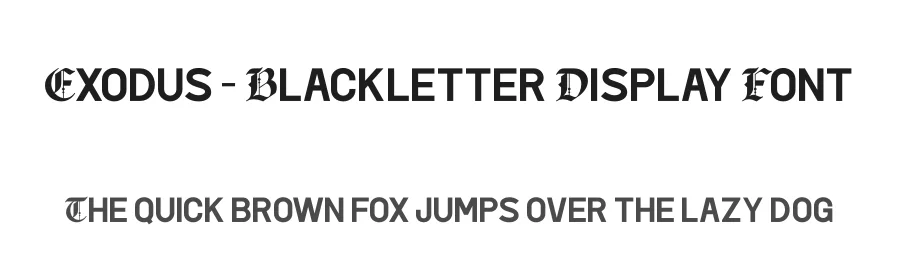 Exodus – Blackletter Display Font by timelesstype.co — Blackletter Font