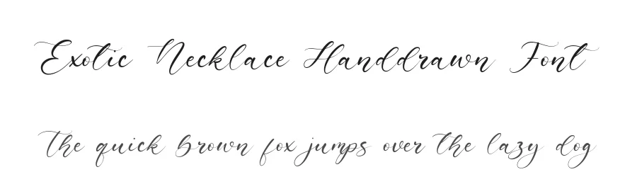 Exotic Necklace Handdrawn Font by balpirick — Script Handwritten Font