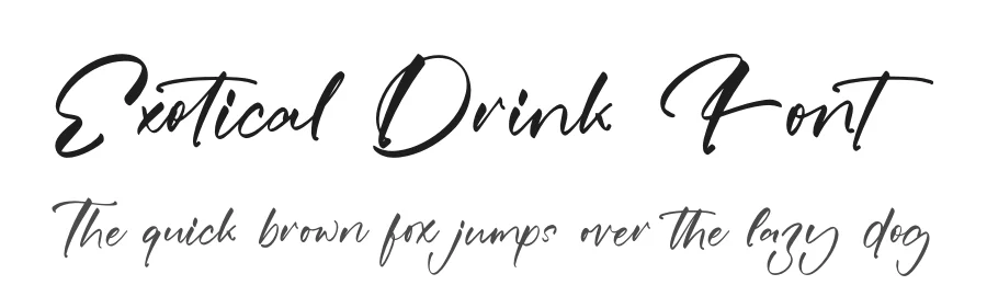 Exotical Drink Font by stylishtype.co — Script Handwritten Font