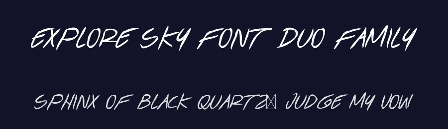Explore Sky Font Duo Family by edricstudio — Script Handwritten Font — thumbnail 2