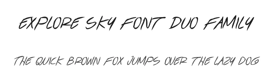 Explore Sky Font Duo Family by edricstudio — Script Handwritten Font