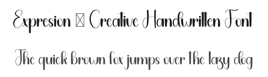 Expresion – Creative Handwritten Font by freshtypeink — Display Font