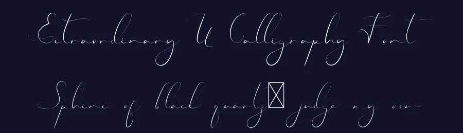 Extraordinary U Calligraphy Font by edricstudio — Script Handwritten Font — thumbnail 2