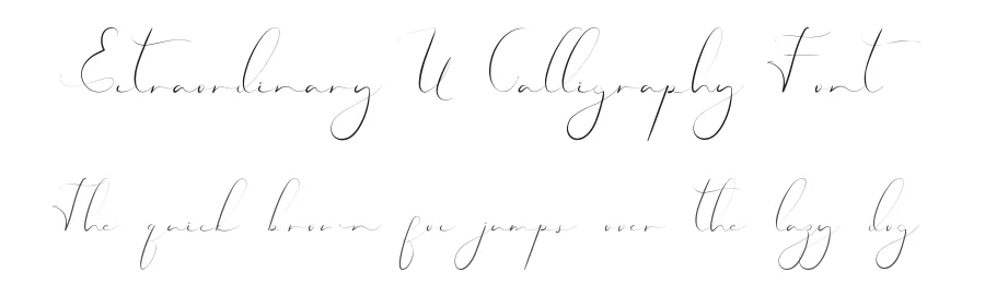 Extraordinary U Calligraphy Font by edricstudio — Script Handwritten Font