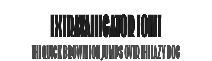 Extravalligator Font by Suolahti Type — Sans Serif Font