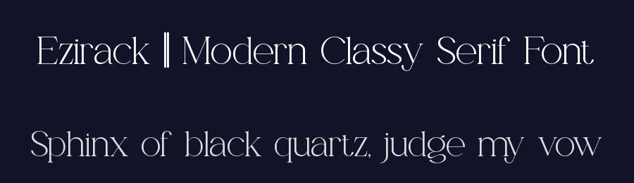 Ezirack || Modern Classy Serif Font by ErmediaStudio — Display Font — thumbnail 2