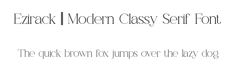 Ezirack || Modern Classy Serif Font by ErmediaStudio — Display Font
