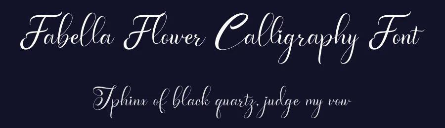 Fabella Flower Calligraphy Font by yontype — Script Handwritten Font — thumbnail 2