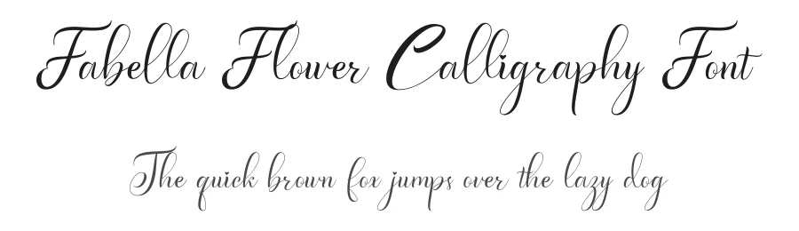 Fabella Flower Calligraphy Font by yontype — Script Handwritten Font