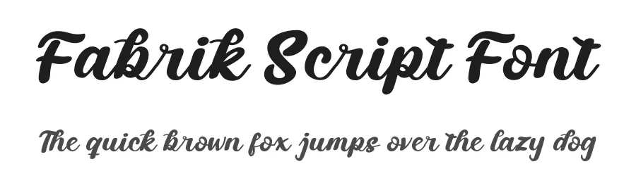 Fabrik Script Font by twinletter — Script Handwritten Font