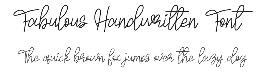 Fabulous Handwritten Font by creativeletter — Script Handwritten Font