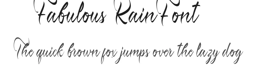 Fabulous Rain Font by VinType — Script Handwritten Font