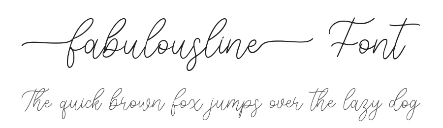 Fabulousline Font by qwrtype — Script Handwritten Font