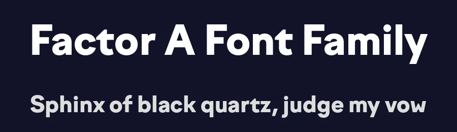 Factor A Font Family by Ilya Naumoff — Sans Serif Font — thumbnail 2