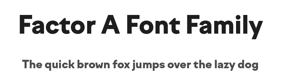 Factor A Font Family by Ilya Naumoff β Sans Serif Font