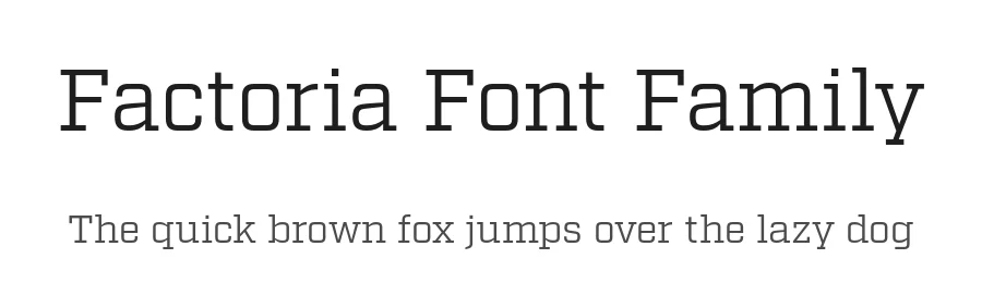Factoria Font Family by Fort Foundry — Slab Serif Font